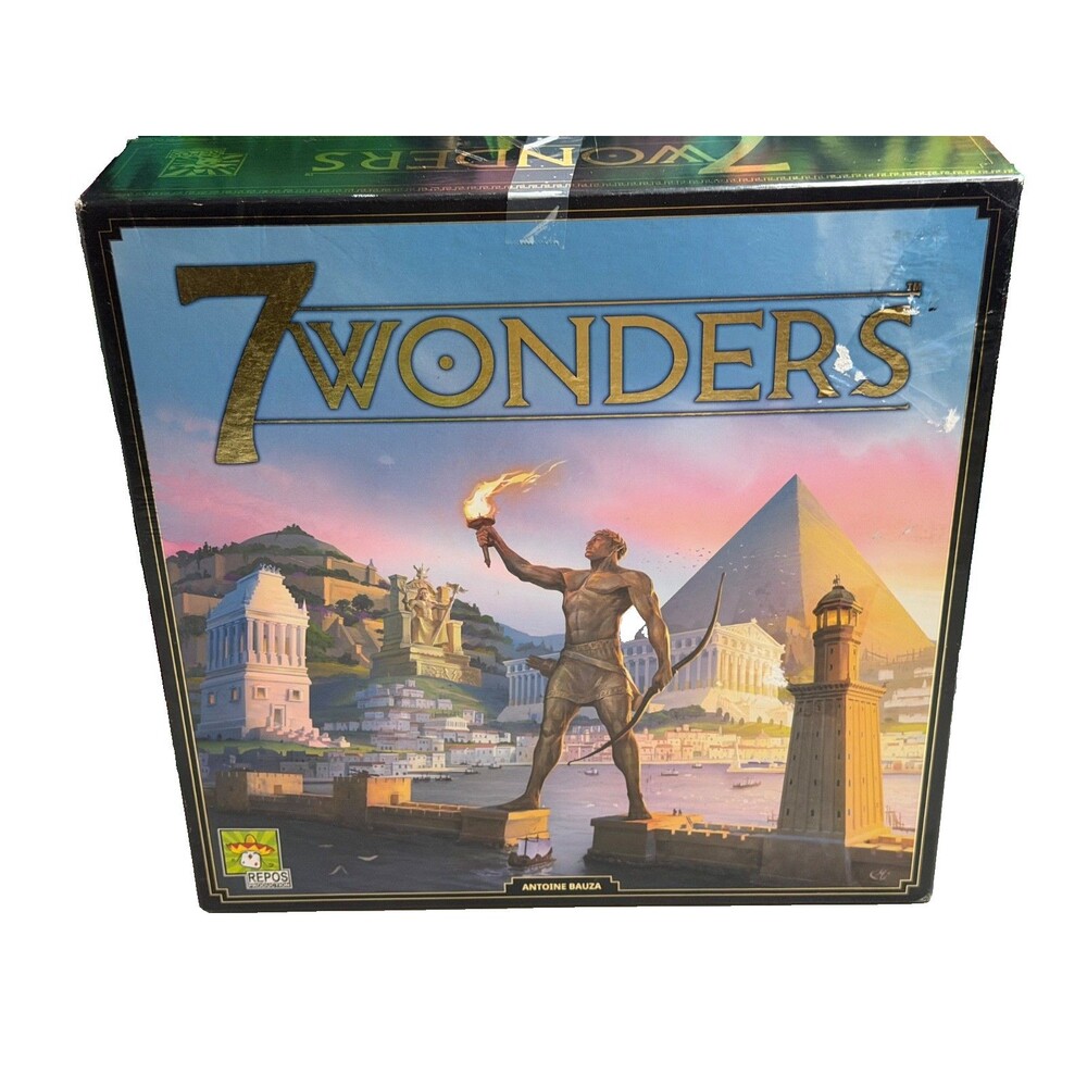 Repos Production Seven 7 Wonders Board Game Not complete
